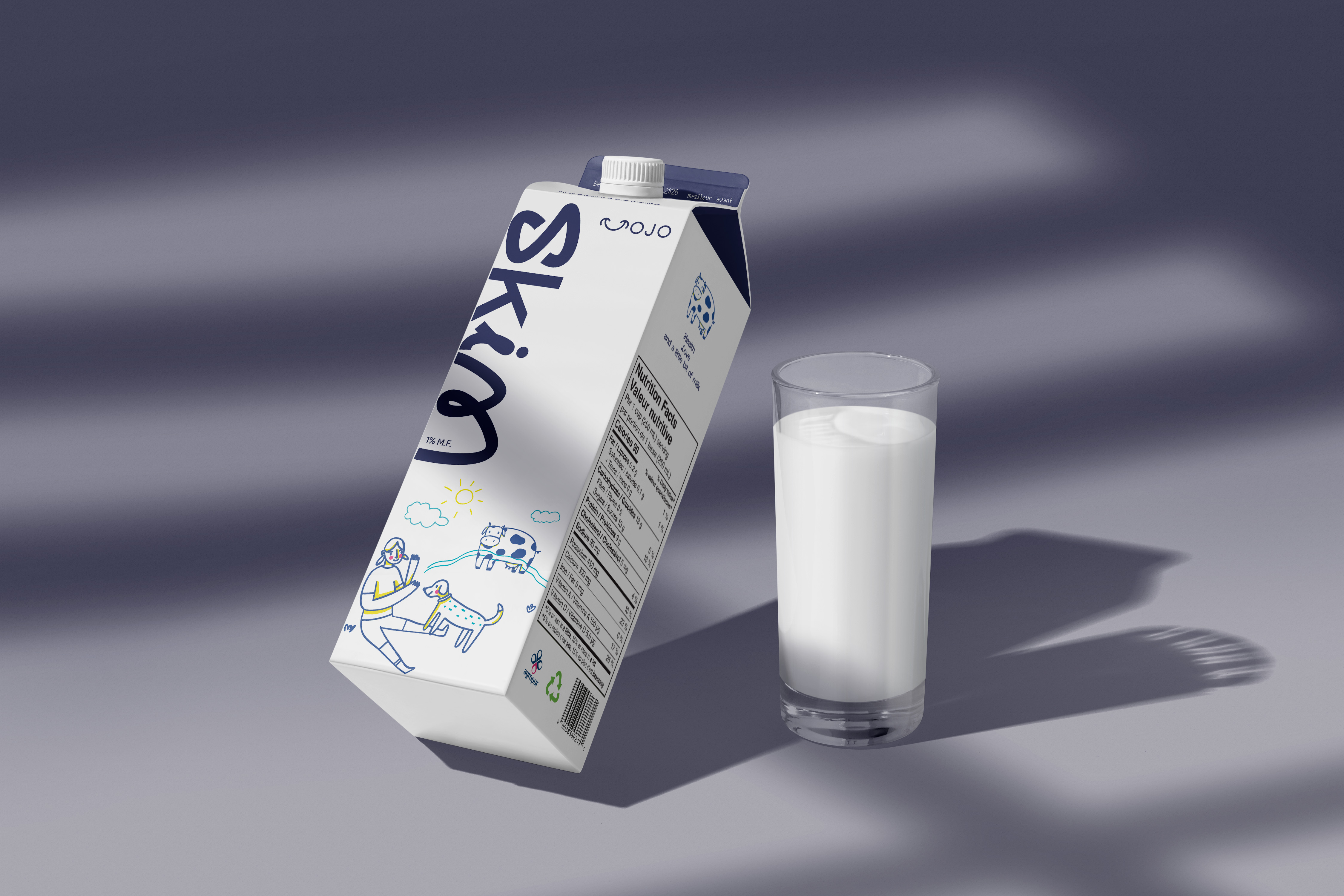 Skim Milk Packaging&nbsp;Design